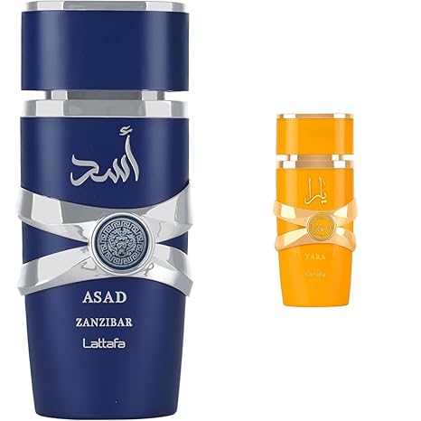 Lattafa Asad Zanzibar for Men Eau de Parfum Spray. 3.4 Ounce