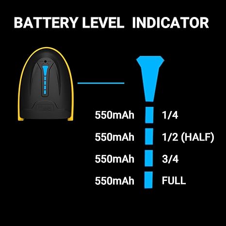 Tera Barcode Scanner Wireless Versatile 2-in-1 (2.4Ghz Wireless+USB 2.0 Wired) with Battery Level Indicator, 328 Feet Transmission Distance Rechargeable 1D Laser Bar Code Reader Handheld 5100 Yellow