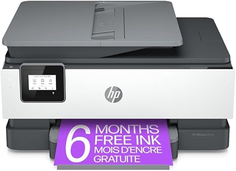 HP OfficeJet 8015e Wireless Color All-in-One Printer, 6 months of Instant Ink included