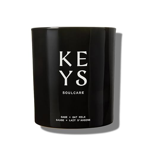 Keys Soulcare Sage + Oat Milk Candle, Single-Wick Home Fragrance, Calming + Relaxing Scent for Body & Mind, Soy Wax, Vegan, Cruelty-Free